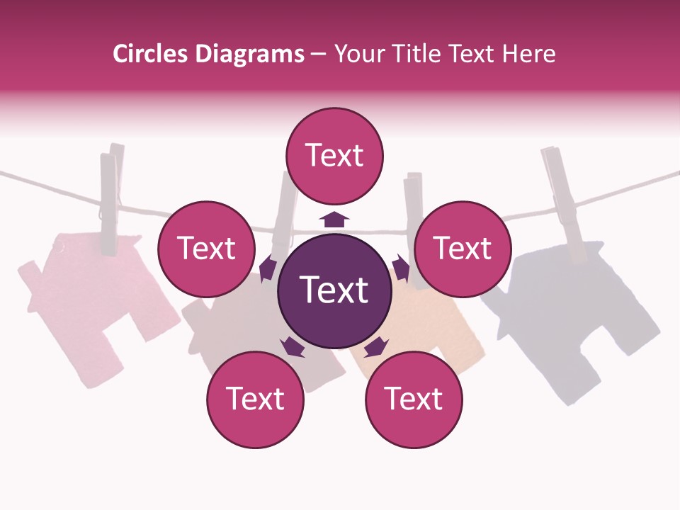 A Line Of Clothes Hanging From A Clothes Line PowerPoint Template