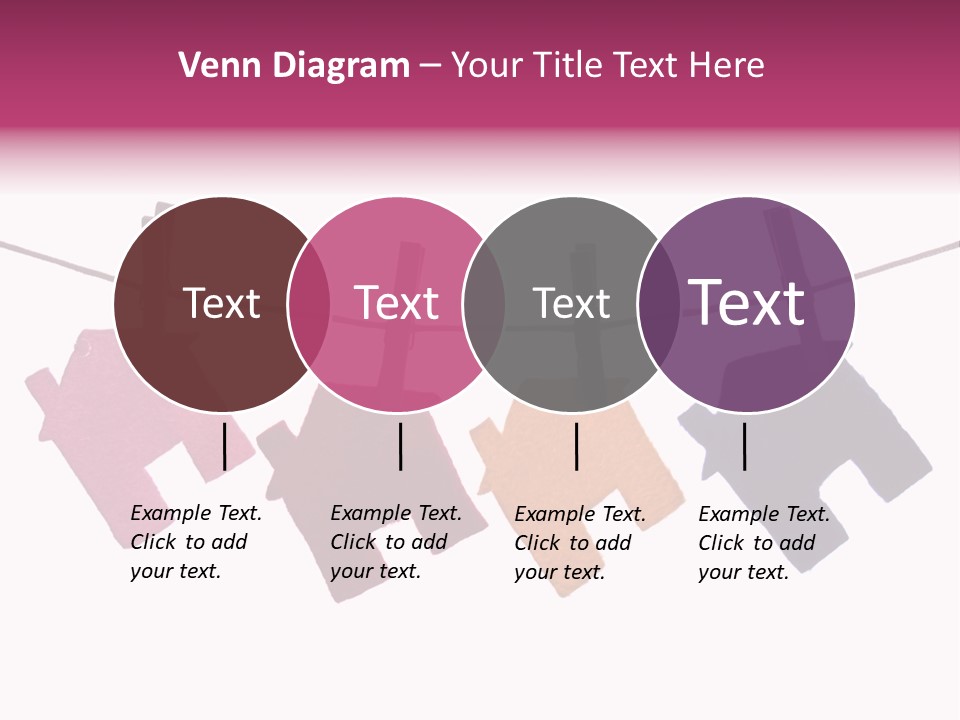 A Line Of Clothes Hanging From A Clothes Line PowerPoint Template