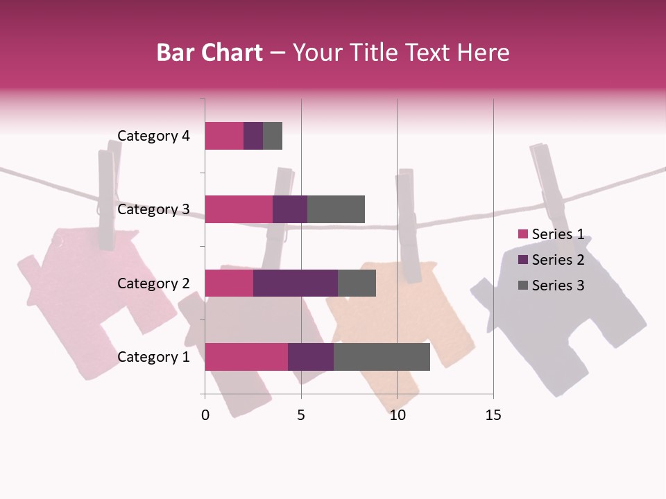 A Line Of Clothes Hanging From A Clothes Line PowerPoint Template