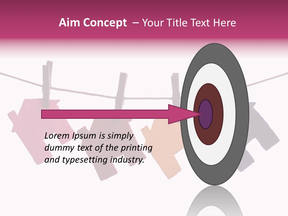 A Line Of Clothes Hanging From A Clothes Line PowerPoint Template