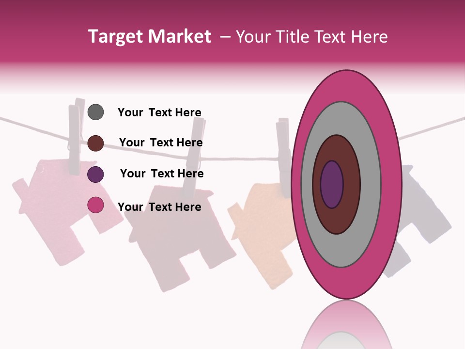 A Line Of Clothes Hanging From A Clothes Line PowerPoint Template