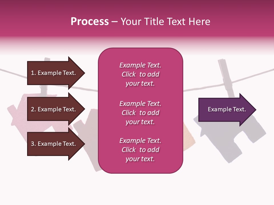 A Line Of Clothes Hanging From A Clothes Line PowerPoint Template