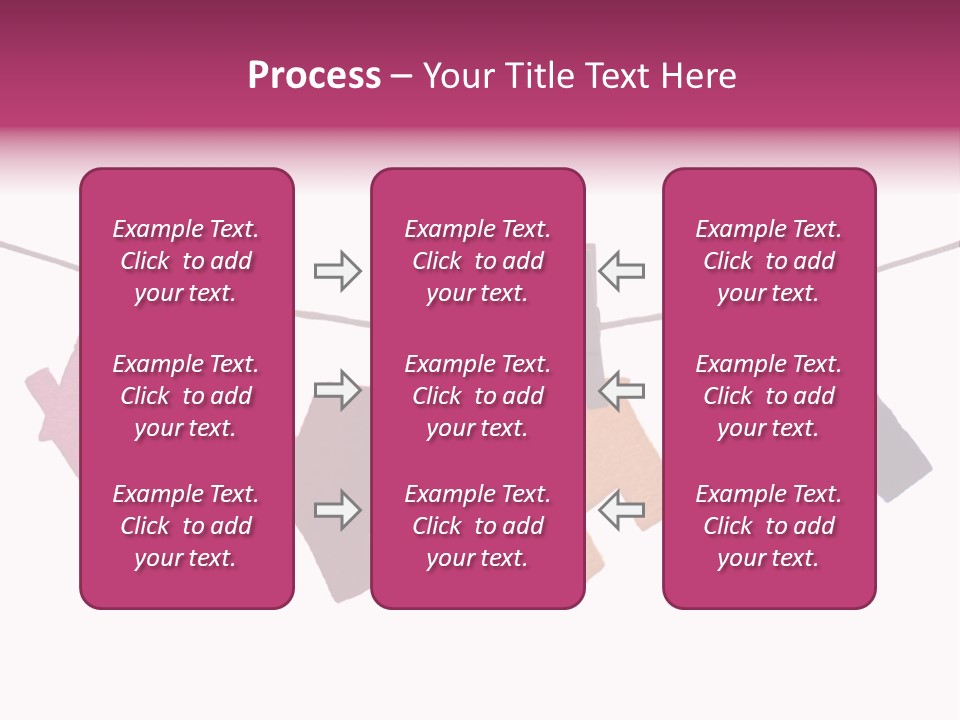 A Line Of Clothes Hanging From A Clothes Line PowerPoint Template