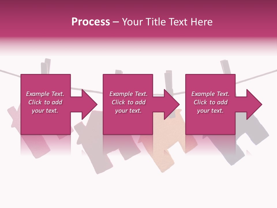 A Line Of Clothes Hanging From A Clothes Line PowerPoint Template