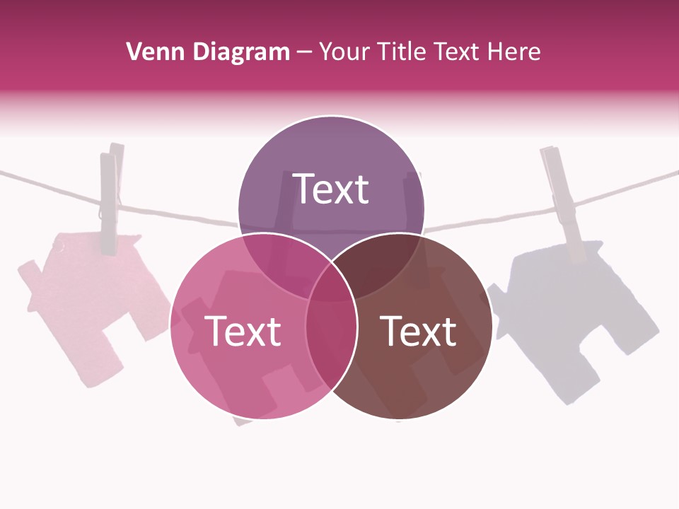 A Line Of Clothes Hanging From A Clothes Line PowerPoint Template