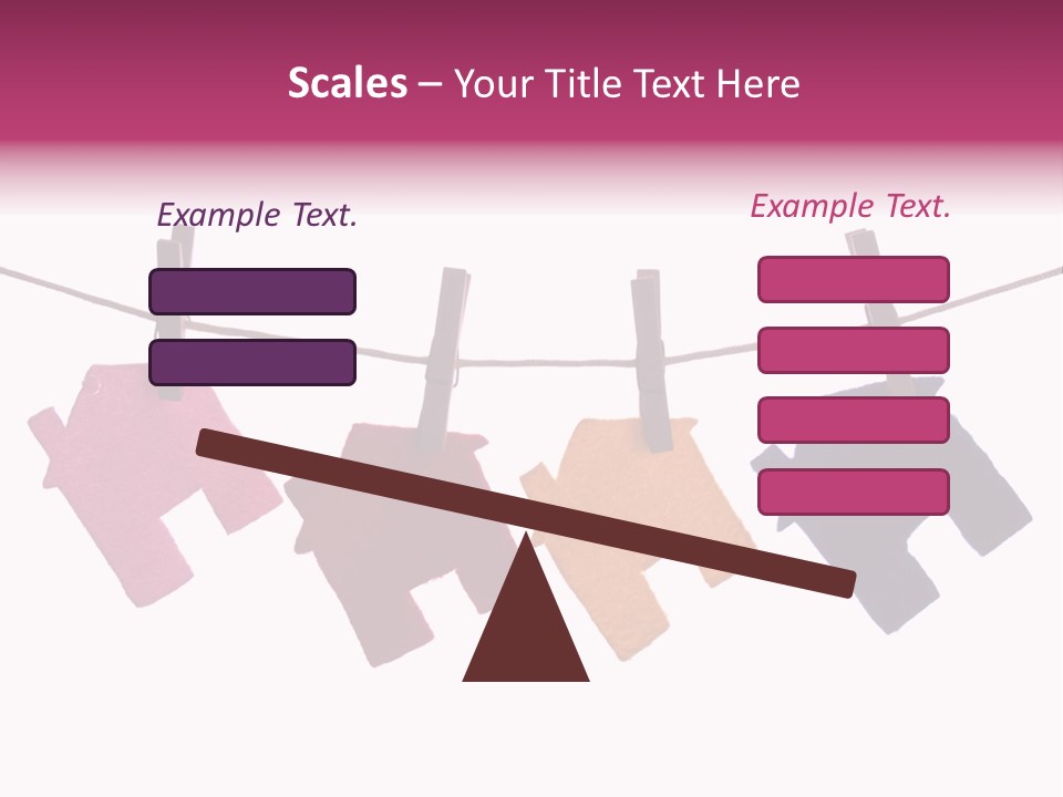 A Line Of Clothes Hanging From A Clothes Line PowerPoint Template