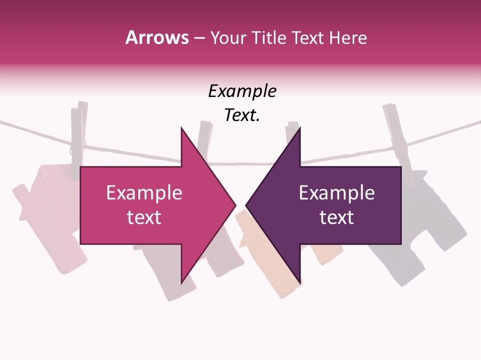 A Line Of Clothes Hanging From A Clothes Line PowerPoint Template