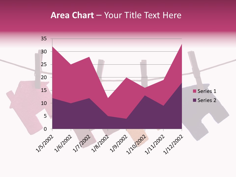 A Line Of Clothes Hanging From A Clothes Line PowerPoint Template