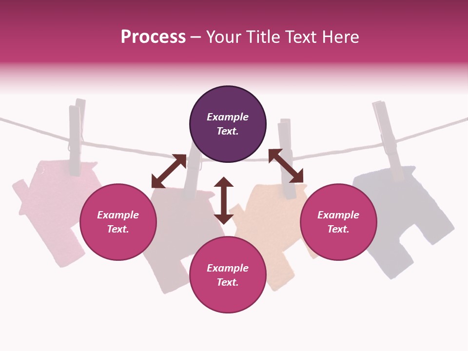 A Line Of Clothes Hanging From A Clothes Line PowerPoint Template