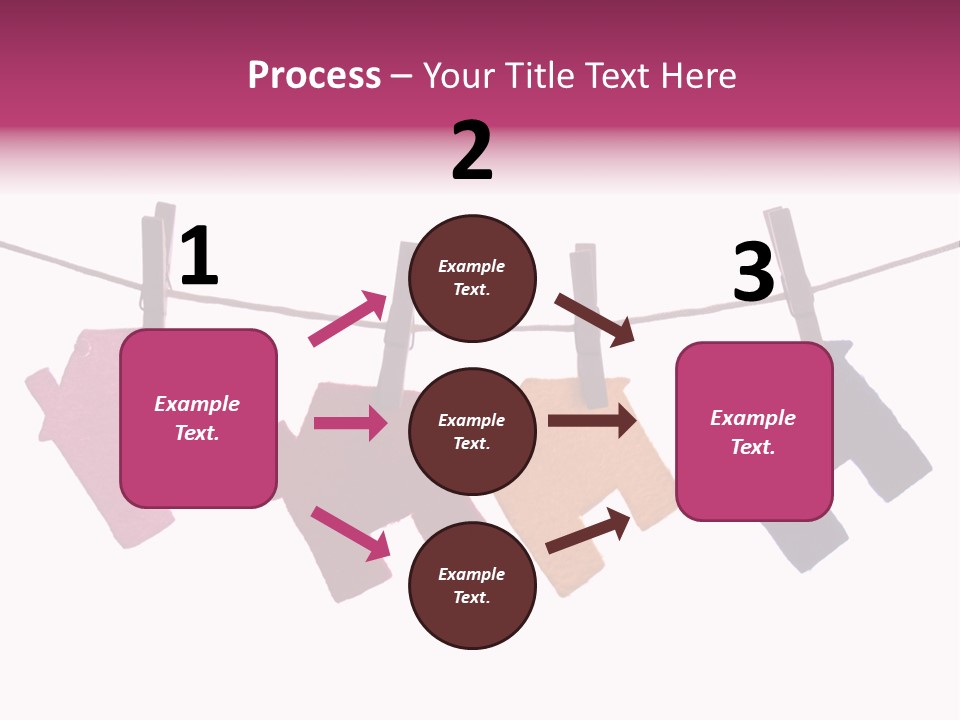 A Line Of Clothes Hanging From A Clothes Line PowerPoint Template