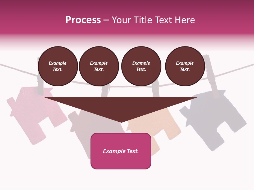 A Line Of Clothes Hanging From A Clothes Line PowerPoint Template