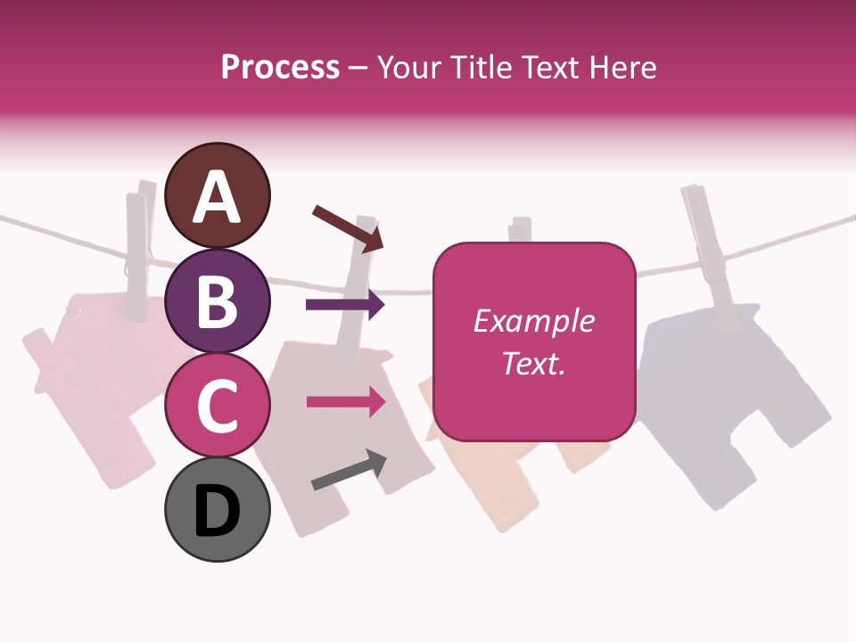 A Line Of Clothes Hanging From A Clothes Line PowerPoint Template