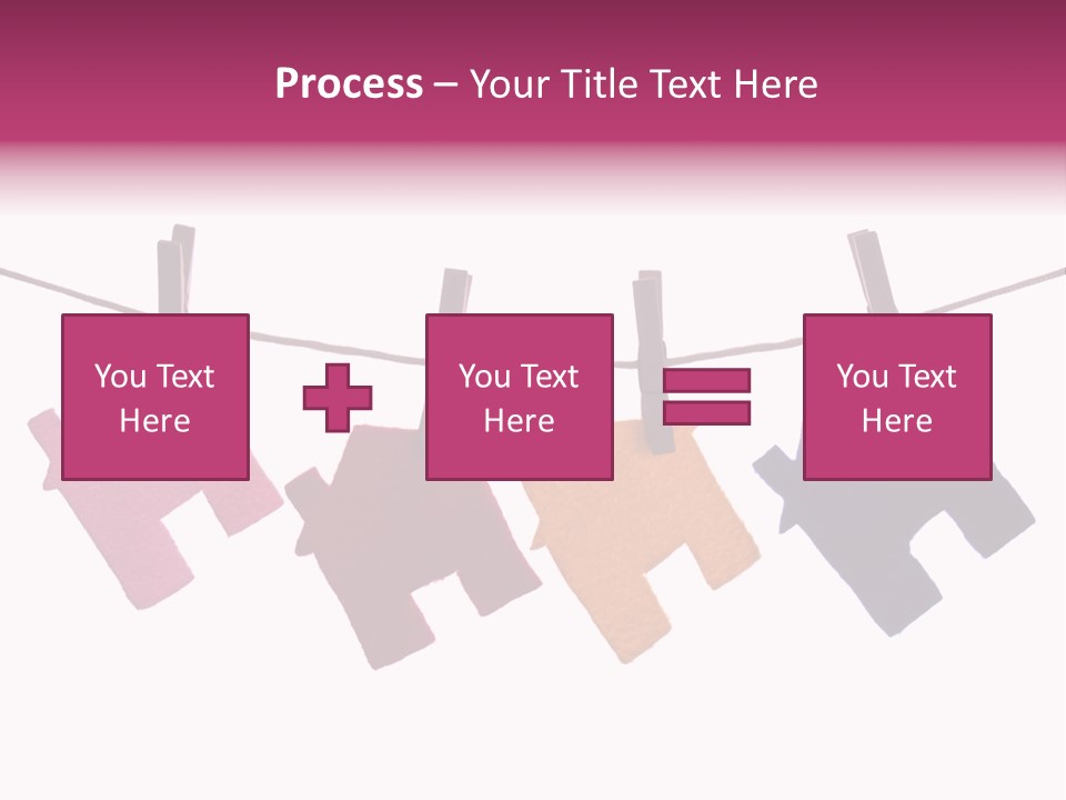 A Line Of Clothes Hanging From A Clothes Line PowerPoint Template