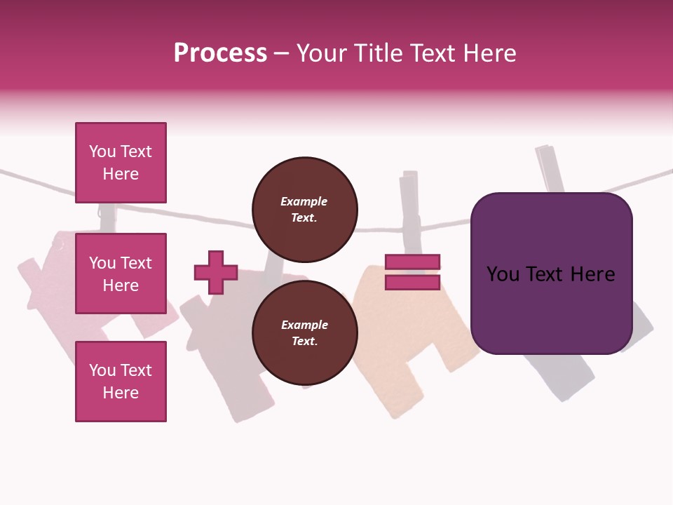 A Line Of Clothes Hanging From A Clothes Line PowerPoint Template