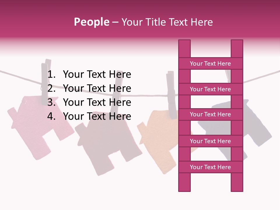 A Line Of Clothes Hanging From A Clothes Line PowerPoint Template