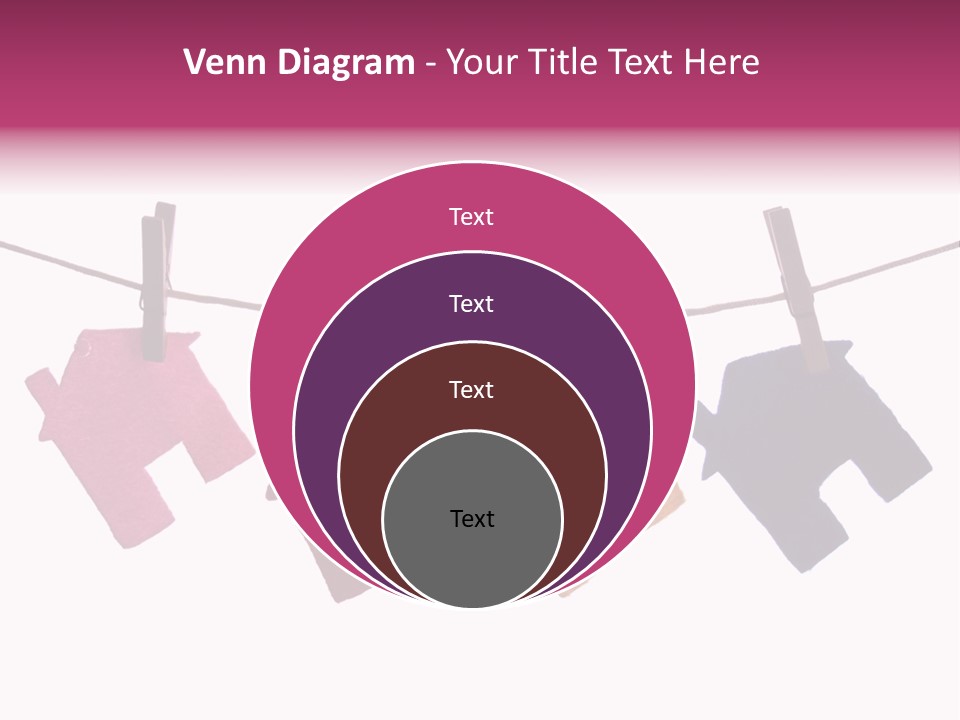 A Line Of Clothes Hanging From A Clothes Line PowerPoint Template