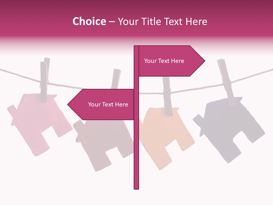 A Line Of Clothes Hanging From A Clothes Line PowerPoint Template