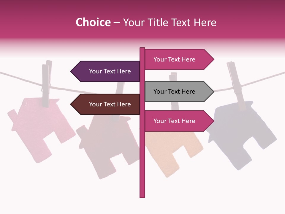 A Line Of Clothes Hanging From A Clothes Line PowerPoint Template