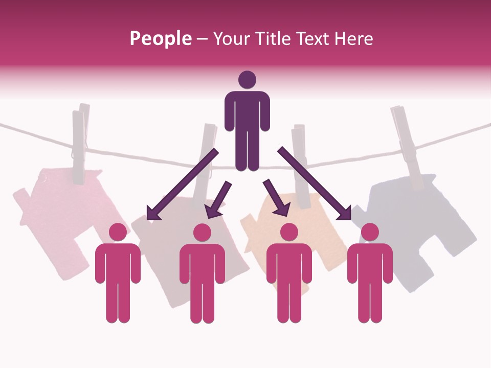 A Line Of Clothes Hanging From A Clothes Line PowerPoint Template