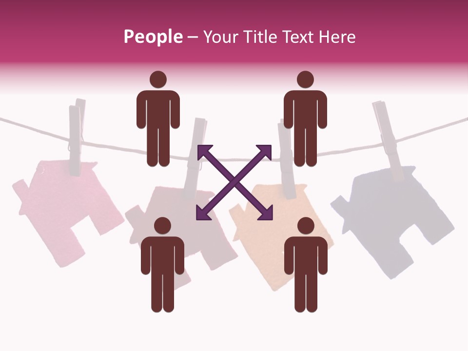 A Line Of Clothes Hanging From A Clothes Line PowerPoint Template