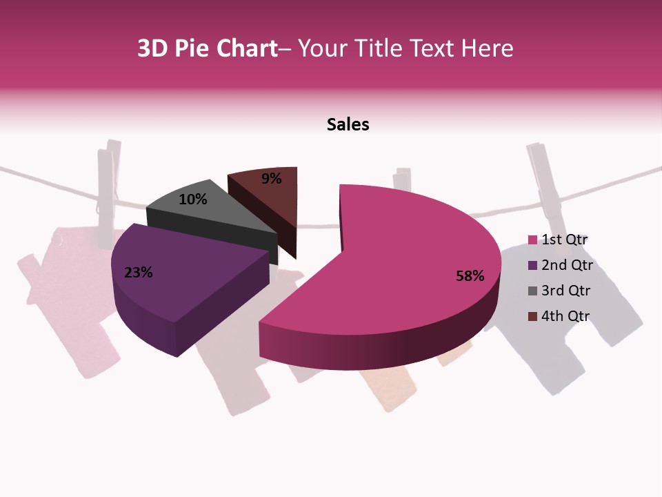 A Line Of Clothes Hanging From A Clothes Line PowerPoint Template