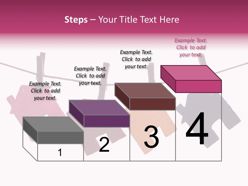 A Line Of Clothes Hanging From A Clothes Line PowerPoint Template