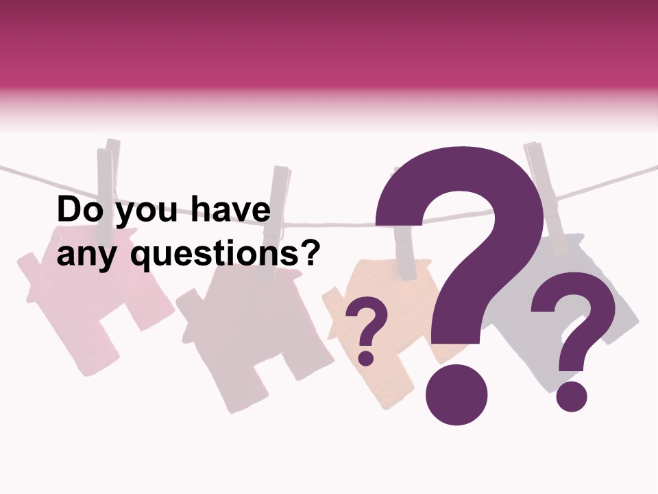 A Line Of Clothes Hanging From A Clothes Line PowerPoint Template