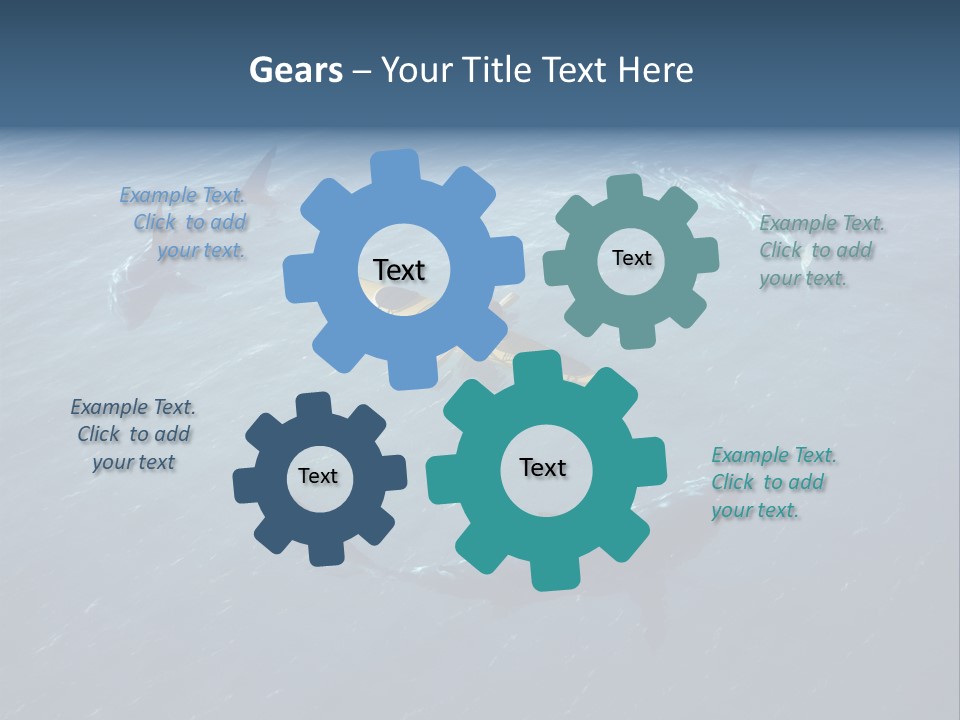 A Man In A Kayak Surrounded By Sharks PowerPoint Template