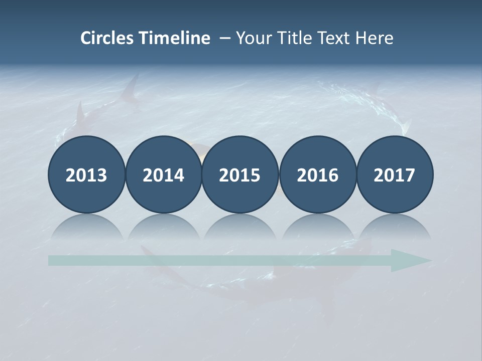 A Man In A Kayak Surrounded By Sharks PowerPoint Template