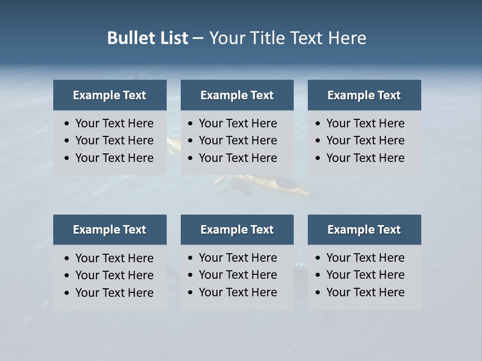 A Man In A Kayak Surrounded By Sharks PowerPoint Template