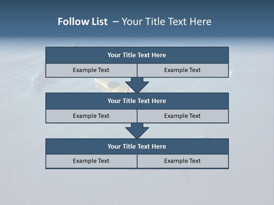 A Man In A Kayak Surrounded By Sharks PowerPoint Template
