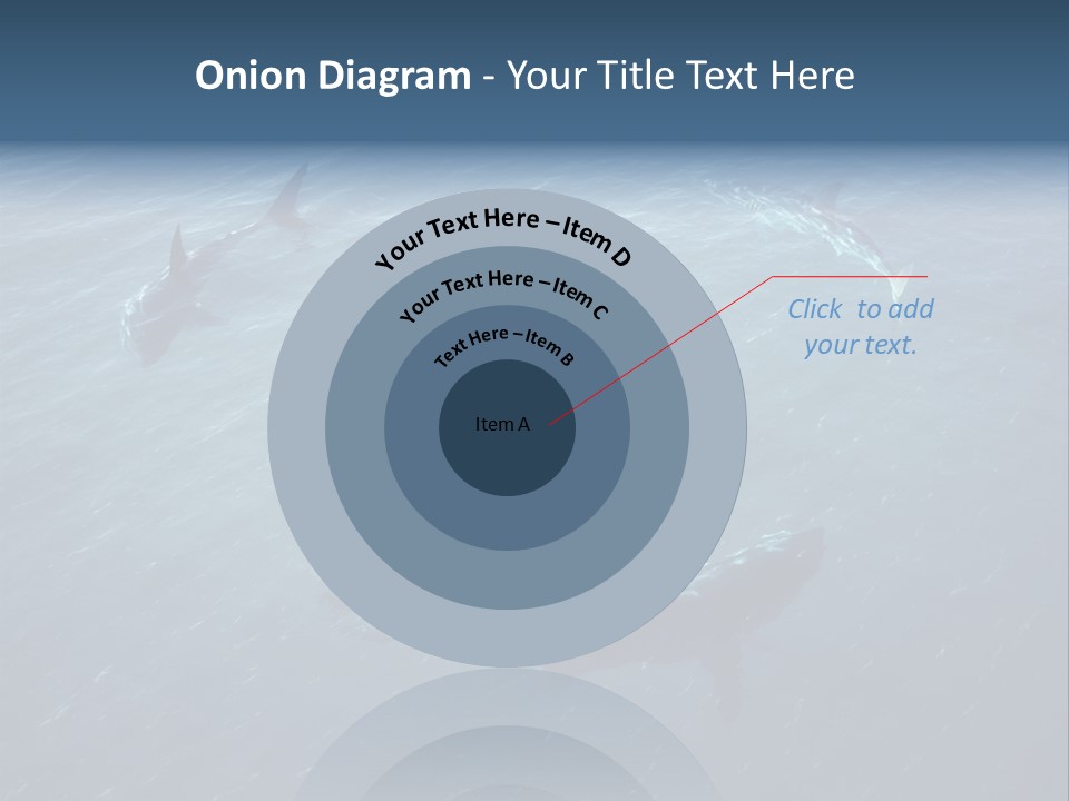 A Man In A Kayak Surrounded By Sharks PowerPoint Template