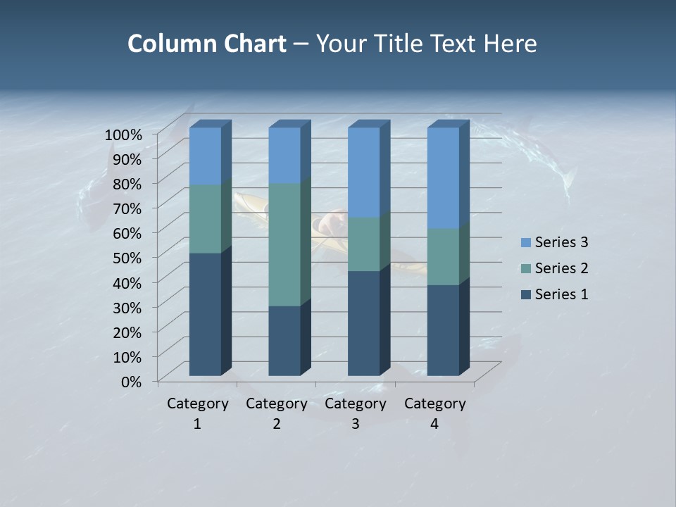 A Man In A Kayak Surrounded By Sharks PowerPoint Template