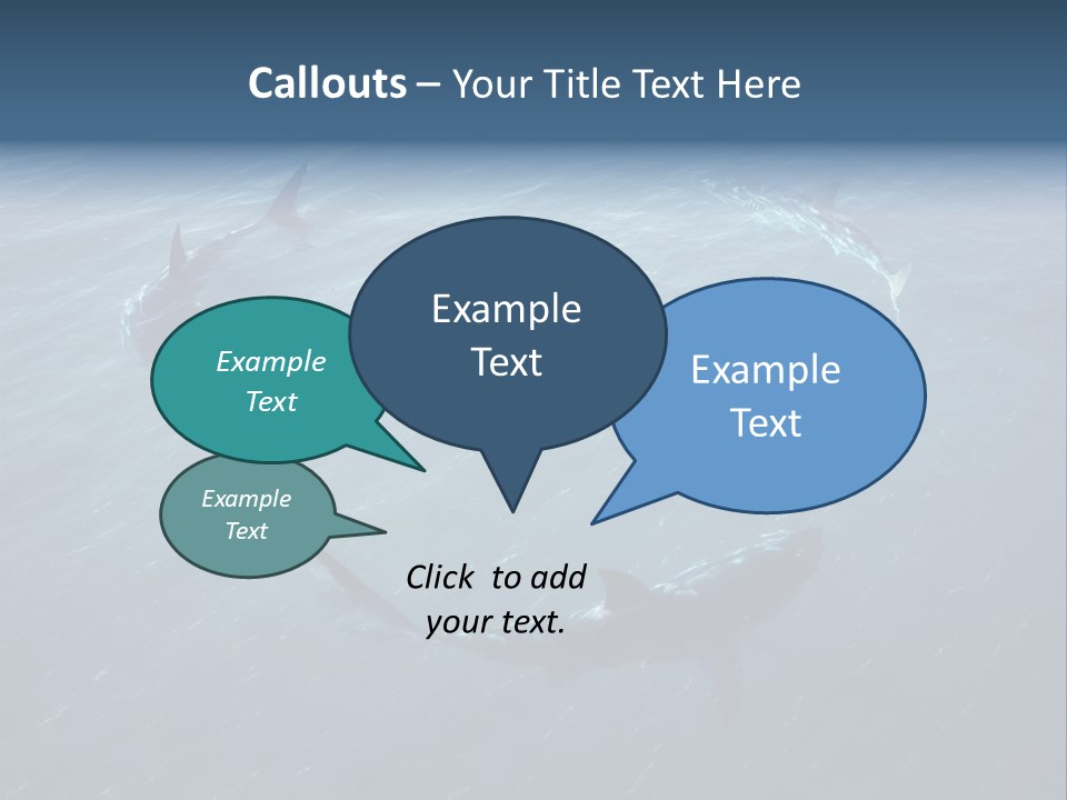 A Man In A Kayak Surrounded By Sharks PowerPoint Template