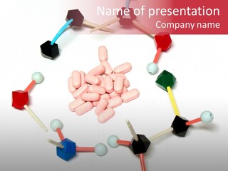 A Group Of Pills Sitting On Top Of A Table PowerPoint Template