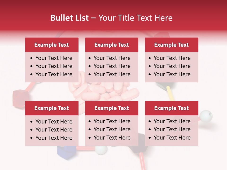 A Group Of Pills Sitting On Top Of A Table PowerPoint Template