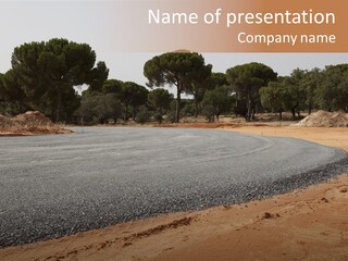 Texture Tarmac Textural PowerPoint Template