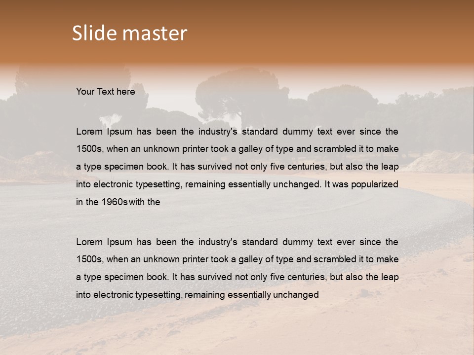 Texture Tarmac Textural PowerPoint Template