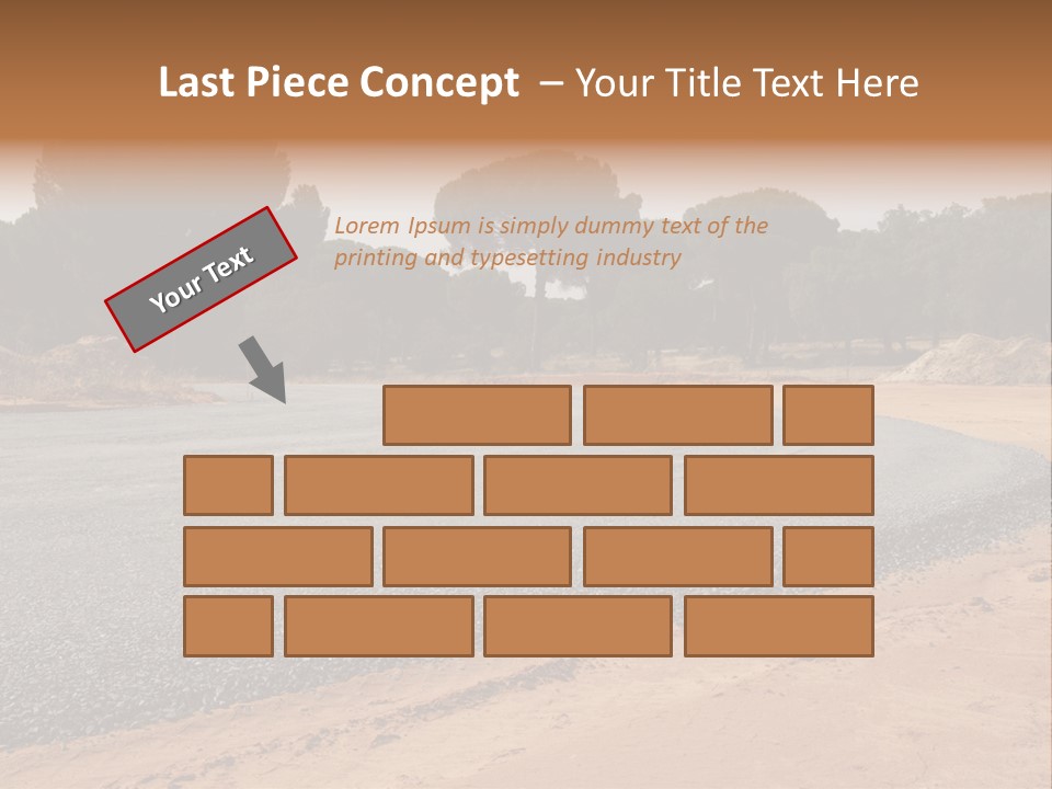 Texture Tarmac Textural PowerPoint Template