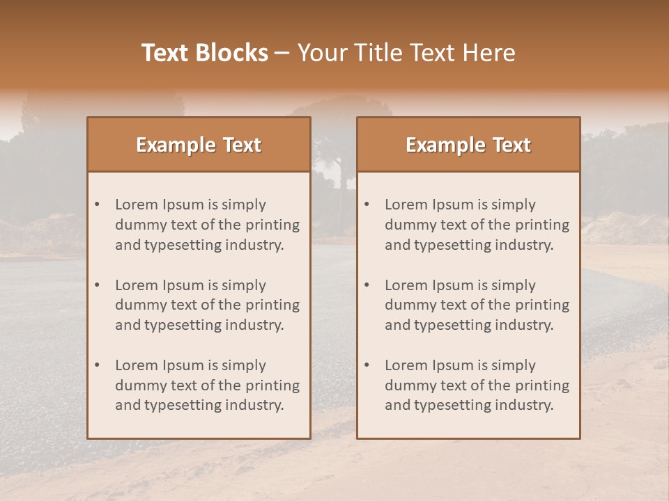 Texture Tarmac Textural PowerPoint Template