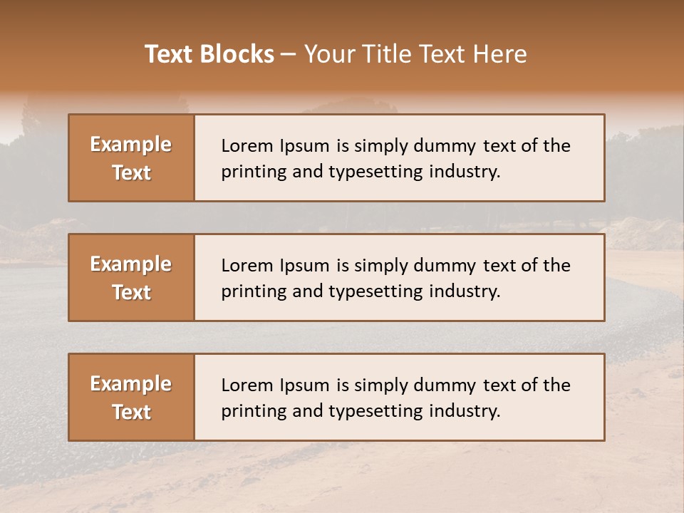 Texture Tarmac Textural PowerPoint Template