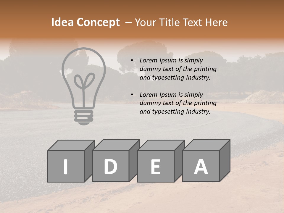 Texture Tarmac Textural PowerPoint Template