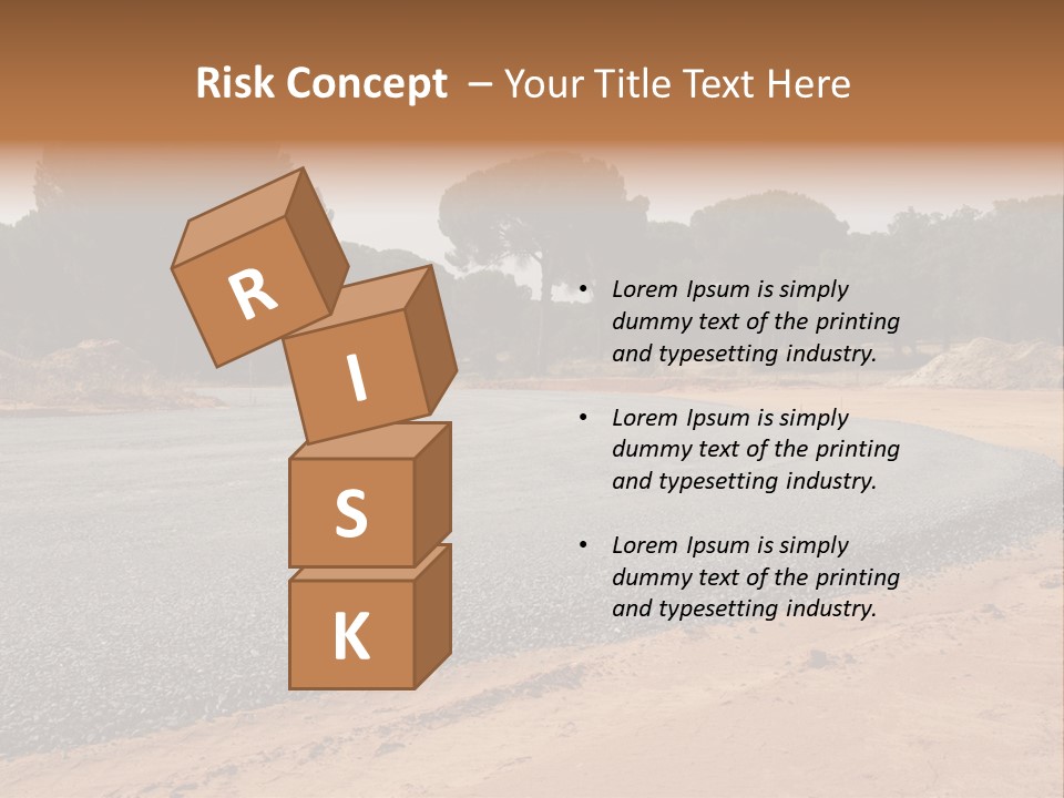 Texture Tarmac Textural PowerPoint Template