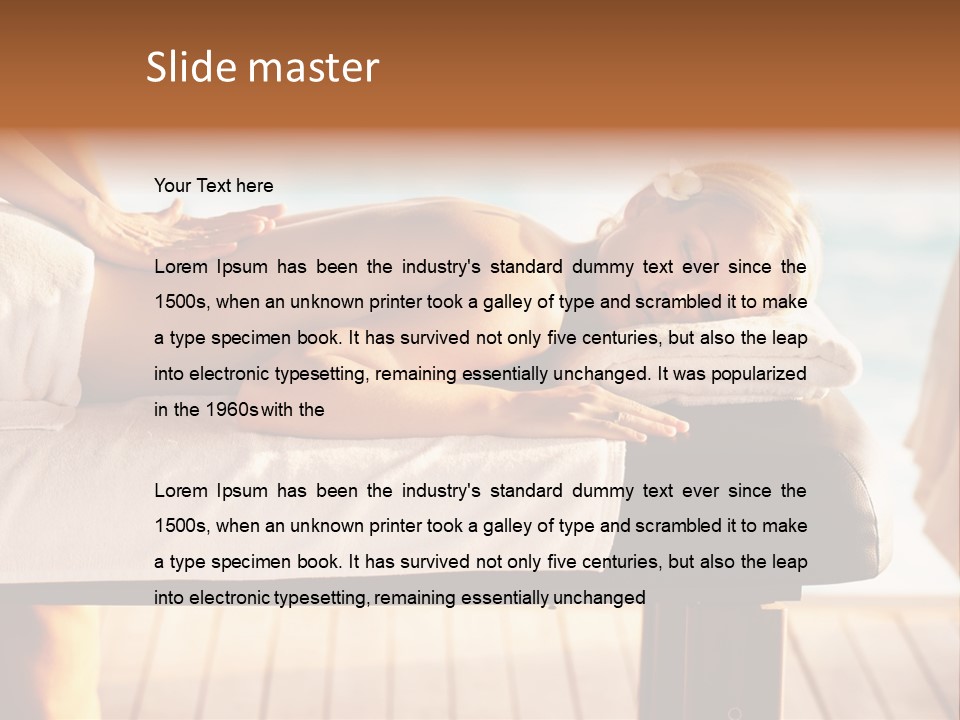 A Woman Getting A Back Massage At A Spa PowerPoint Template