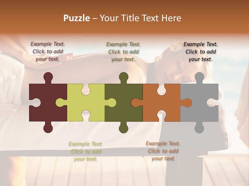 A Woman Getting A Back Massage At A Spa PowerPoint Template