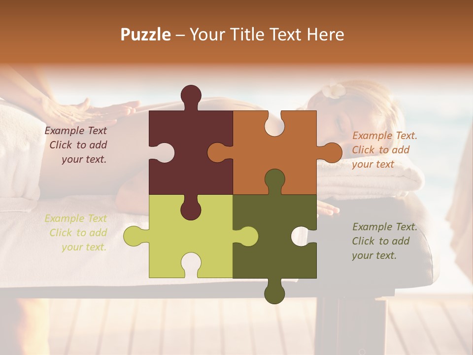 A Woman Getting A Back Massage At A Spa PowerPoint Template