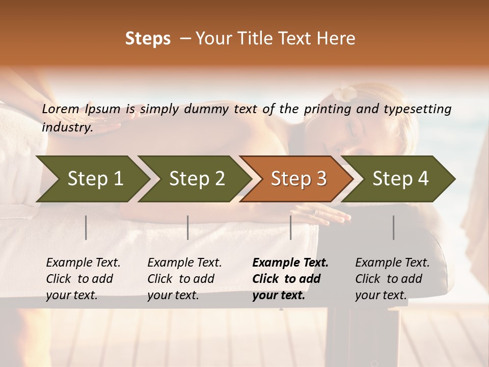 A Woman Getting A Back Massage At A Spa PowerPoint Template