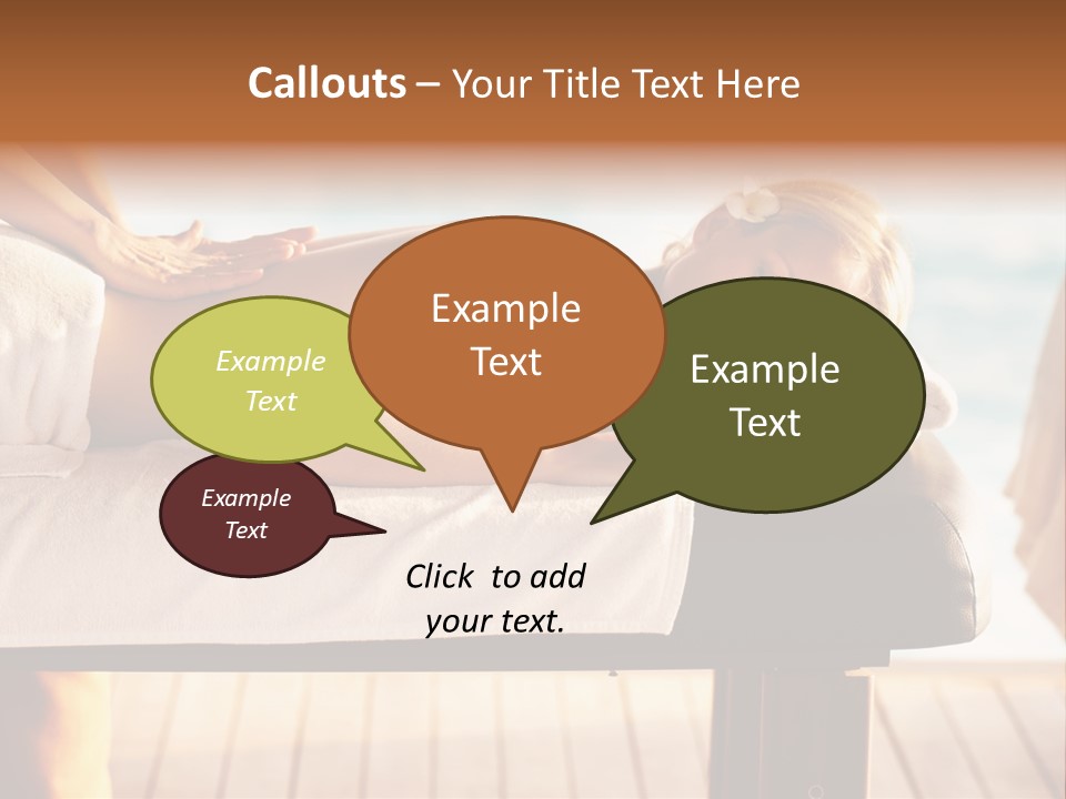 A Woman Getting A Back Massage At A Spa PowerPoint Template