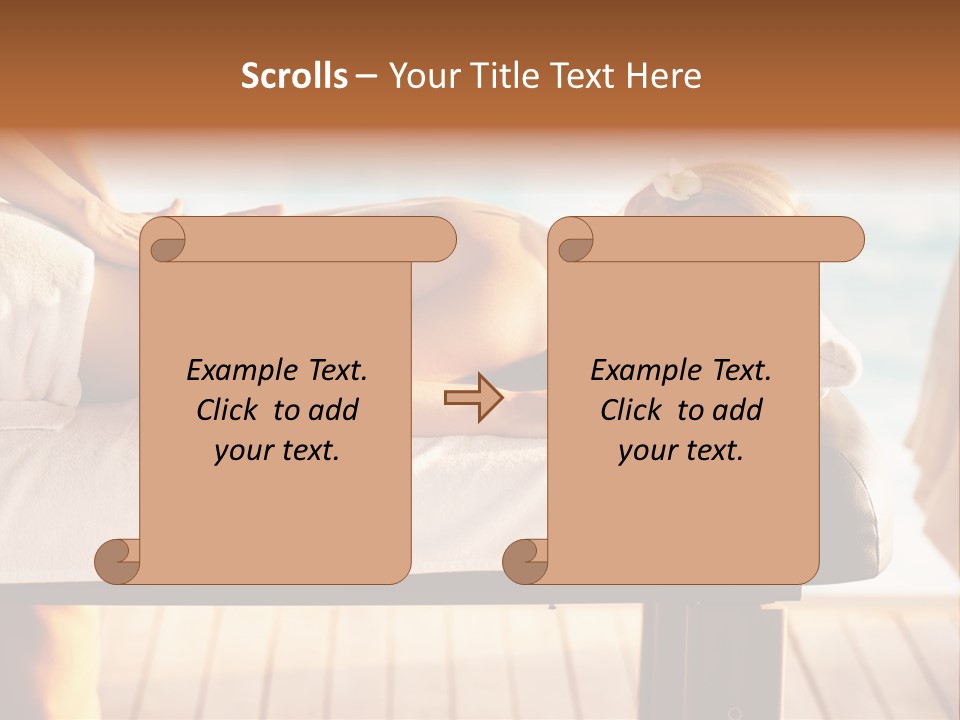 A Woman Getting A Back Massage At A Spa PowerPoint Template