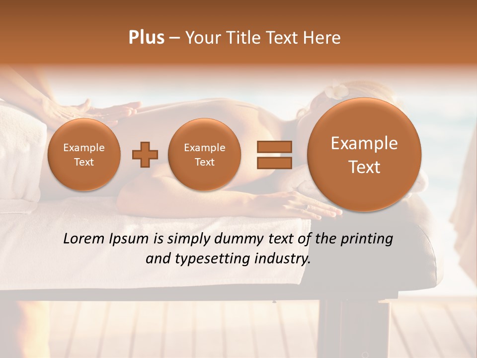 A Woman Getting A Back Massage At A Spa PowerPoint Template